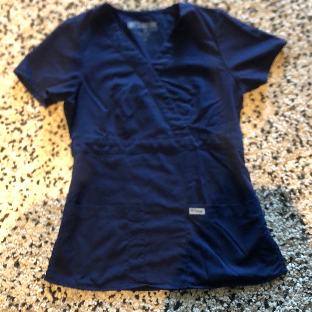 Greys anatomy blue scrub top